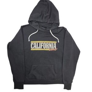 Cotton On Womens XL California Dreamin Hoodie Black Graphic Pullover
